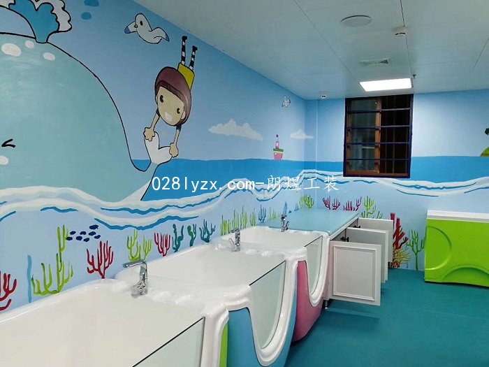 母嬰店內墻畫裝飾