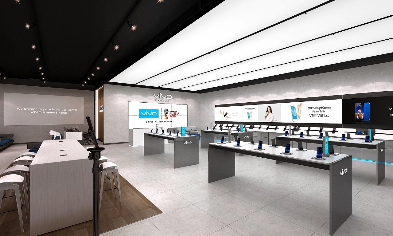 手機旗艦店200平店鋪店內裝修效果圖三