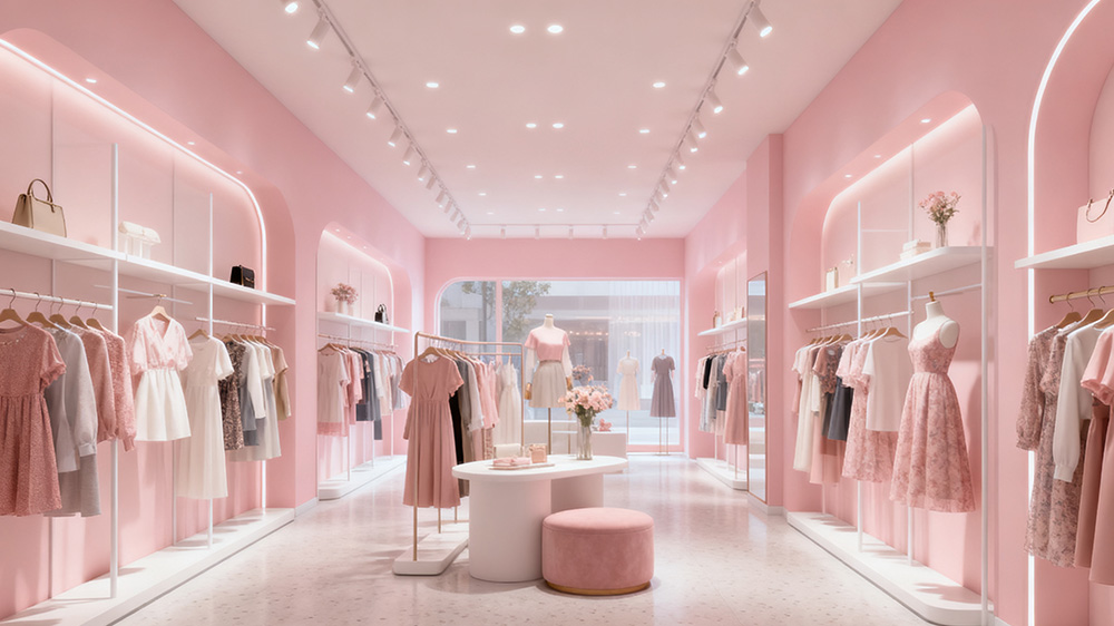粉色系女裝店